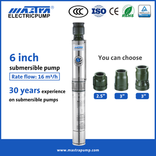 Bomba de agua eléctrica sumergible Mastra de 6 pulgadas R150-CS Sumerezo de pozo profundo Solar Solar