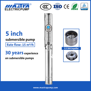 Bomba sumergible de pozo profundo Grundfos de acero inoxidable de 5 pulgadas Mastra 5SP, las mejores bombas sumergibles para pozos