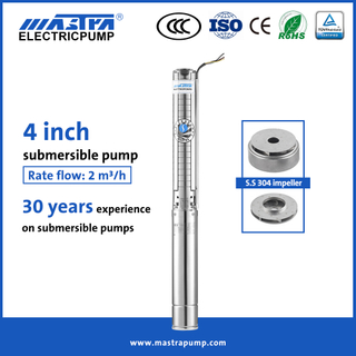 Bomba sumergible de acero inoxidable Mastra de 4 pulgadas fábricas 4SP bomba de agua sumergible con energía solar