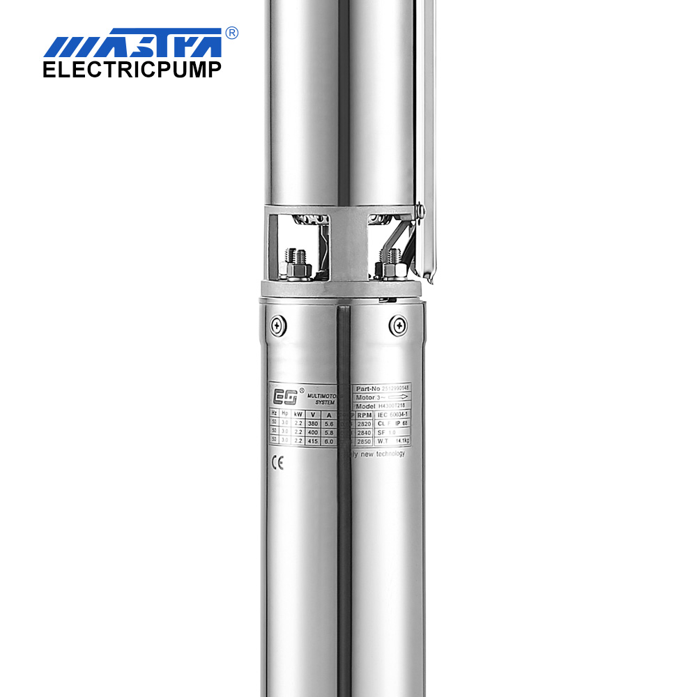 Bomba sumergible Mastra de 4 pulgadas - Serie R95-ST Bomba de agua sumergible de 4 m³/h de caudal nominal 220v