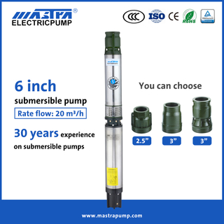 Fabricantes de bombas sumergibles Mastra de 6 pulgadas Bomba sumergible para fuente R150-DS